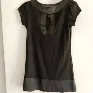 Wet Seal Trendy Black Polyester Top with Cut Out
